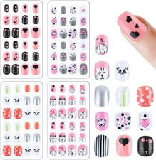 96 Pcs Kids Press On Nails –