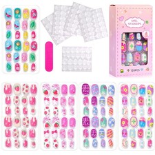 120PCS Kids Stick on Nails