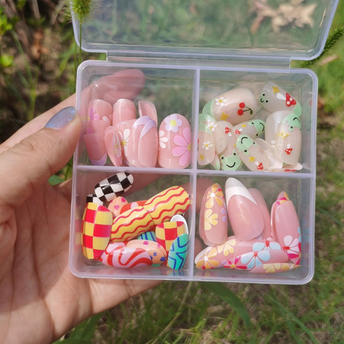 96pcs fake nails kid press - fake, nails,