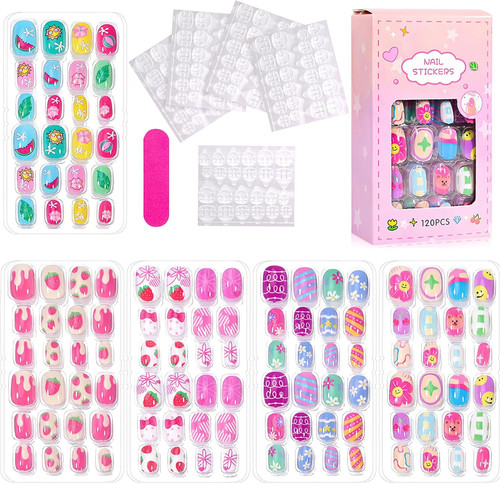 120pcs kids stick nails - on,