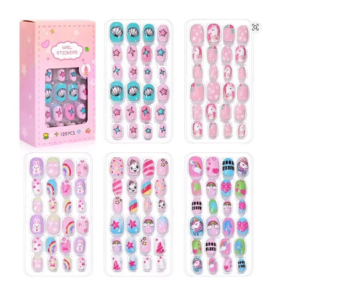 120pcs kids false nails press - 120pcs,