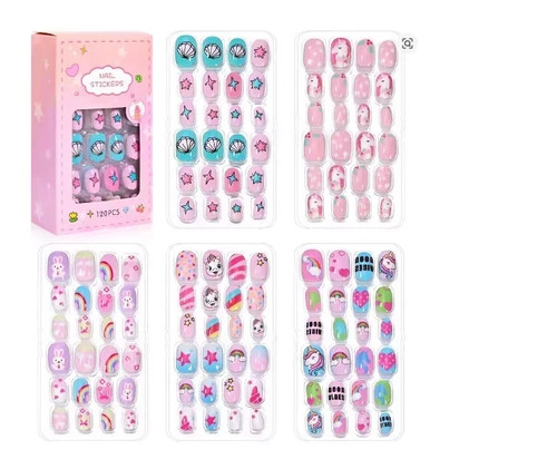 120pcs kids false nails press - 120pcs,