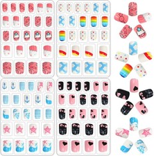 JANYUN 96 Pcs Kids Fake Nails