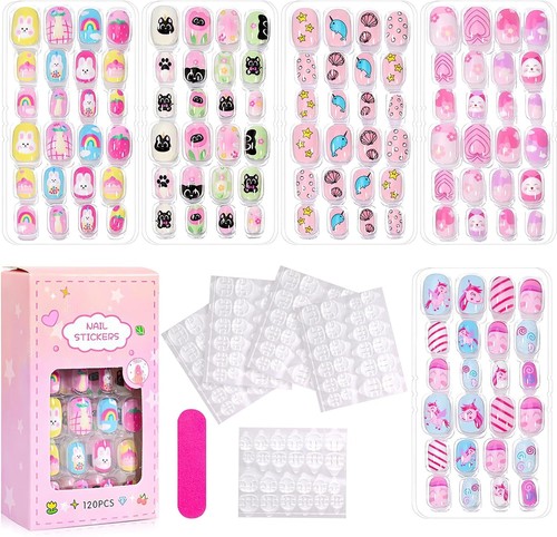Stylish short fake nails - stylish,