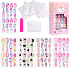 120PCS Kids Stick on Nails