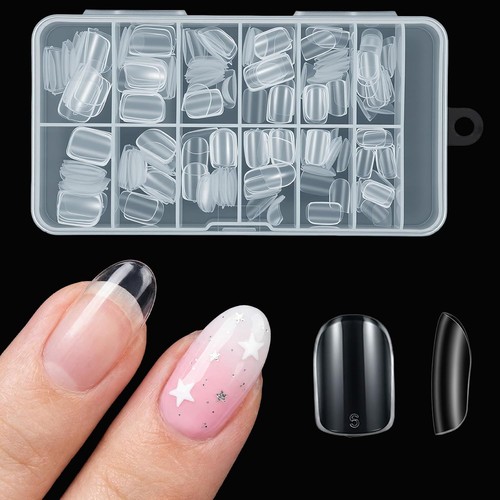 240pcs fake nails clear - fake, press