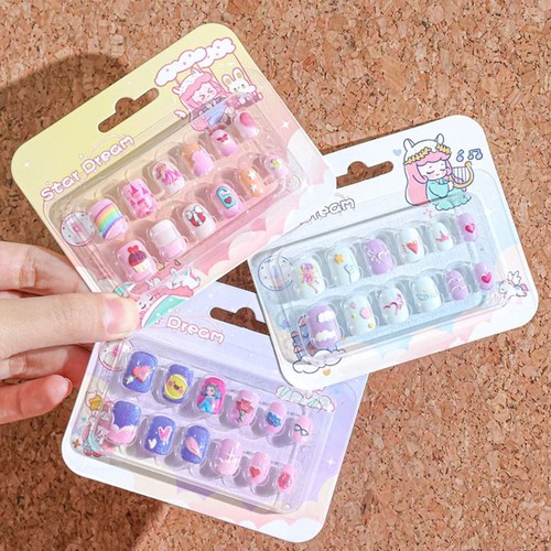 Cute kids fake nails square - kids,