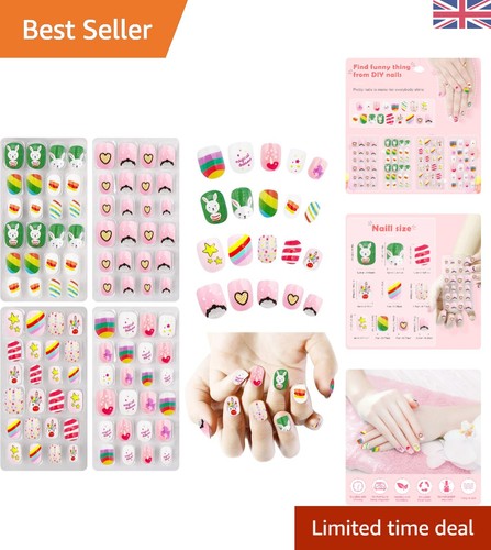 Rainbow kids press nails - rainbow, press-on
