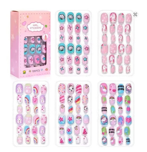 120pcs kids false - false, nails