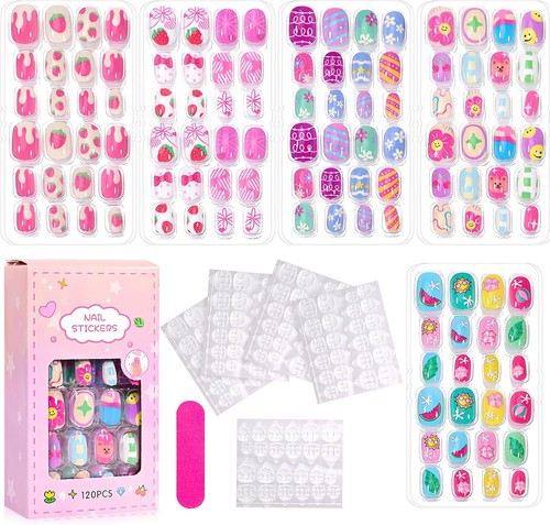 120 pcs stick fake nails - pcs,