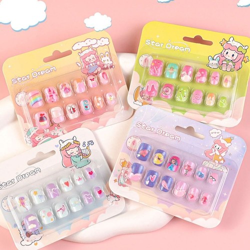 Square children nail patches - children,