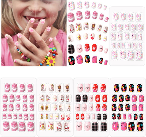 Full cover girl false - girl, nails