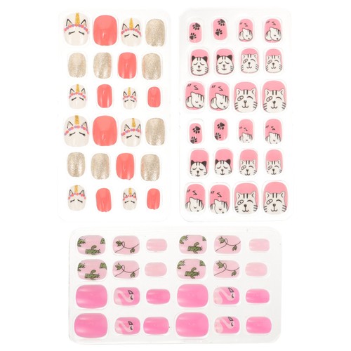 72pcs kids press nails full - kids,