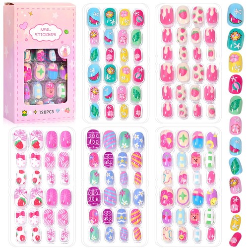 120pcs kids false nails - false, press