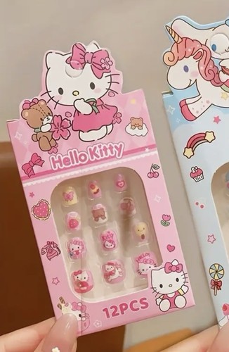 Hello kitty false nails - hello, 12pcs