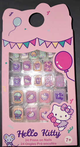 Hello kitty false nails - kitty,